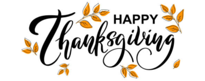 Thanksgiving Schedule